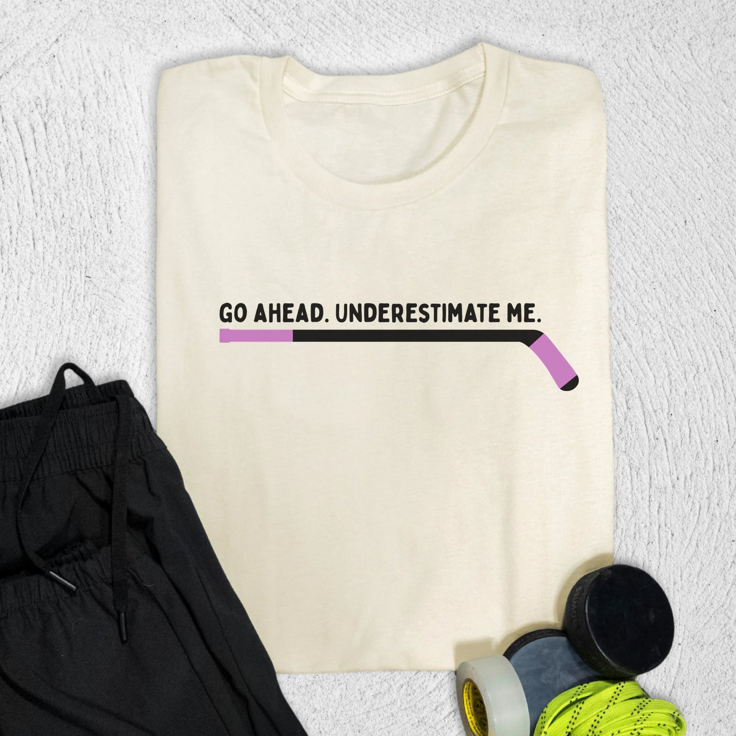 Underestimate Me Stick T-Shirt Natural / S T-Shirt