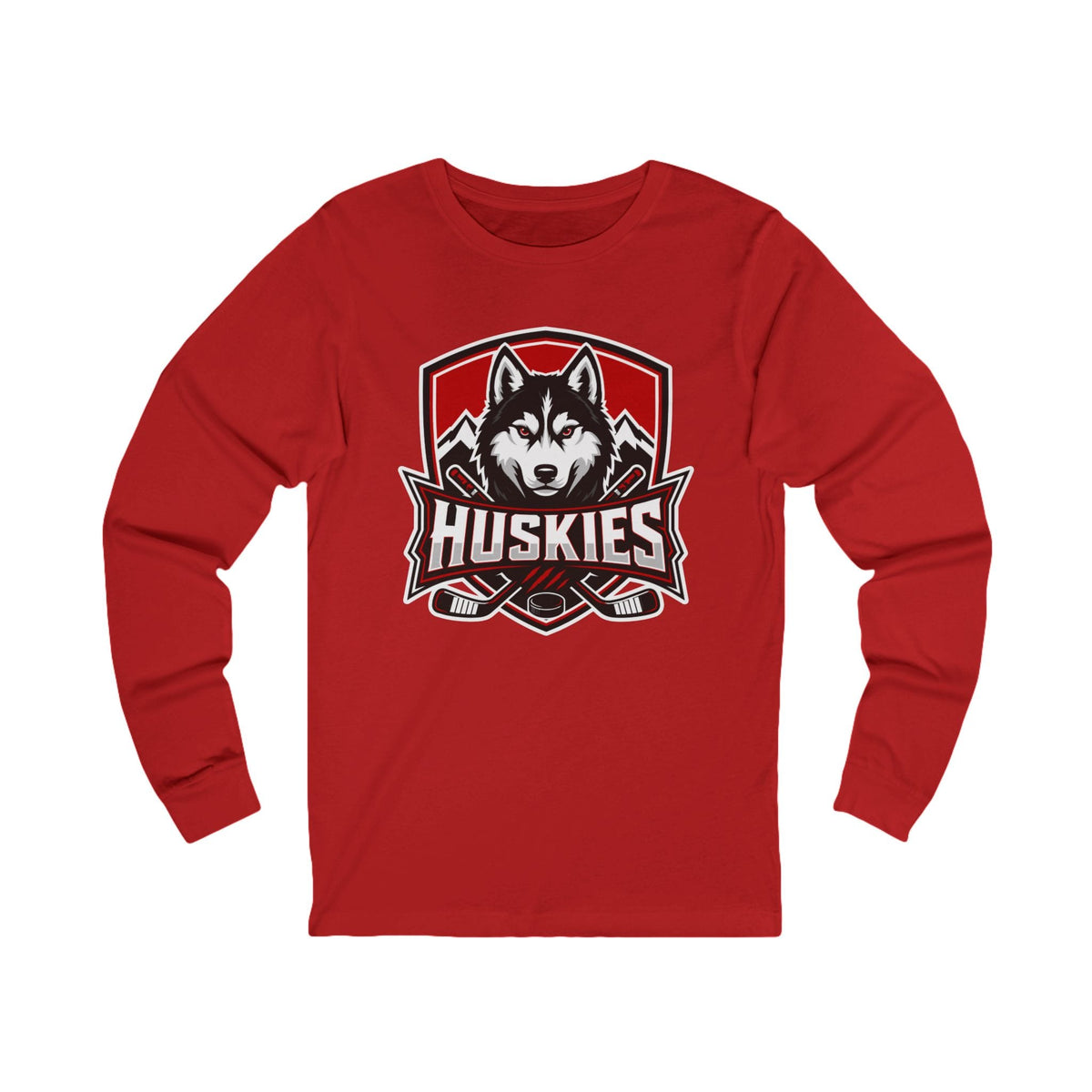Unisex Long Sleeve T-Shirt | Custom Name + Number Option S / Red Long-sleeve