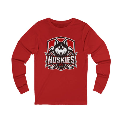 Unisex Long Sleeve T-Shirt | Custom Name + Number Option S / Red Long-sleeve