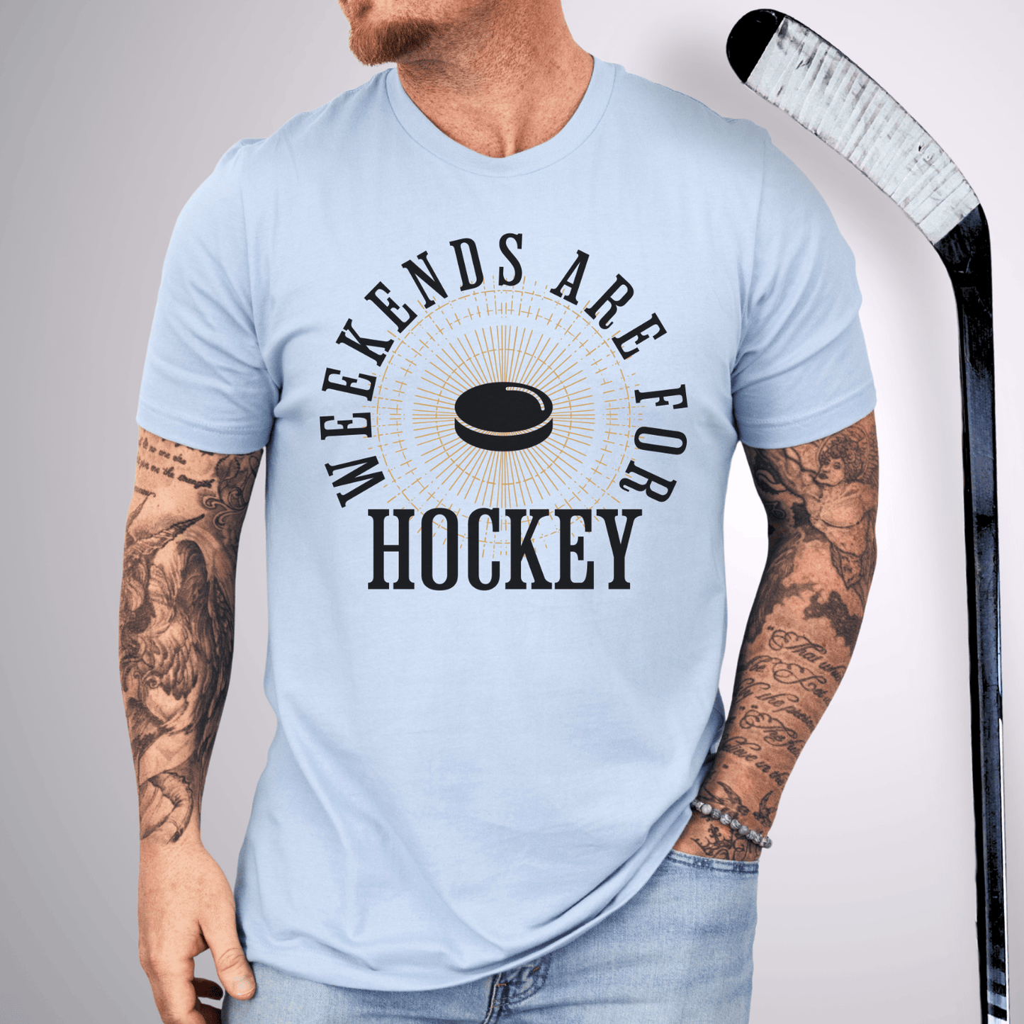 Weekends are for Hockey T-Shirt Baby Blue / S T-Shirt