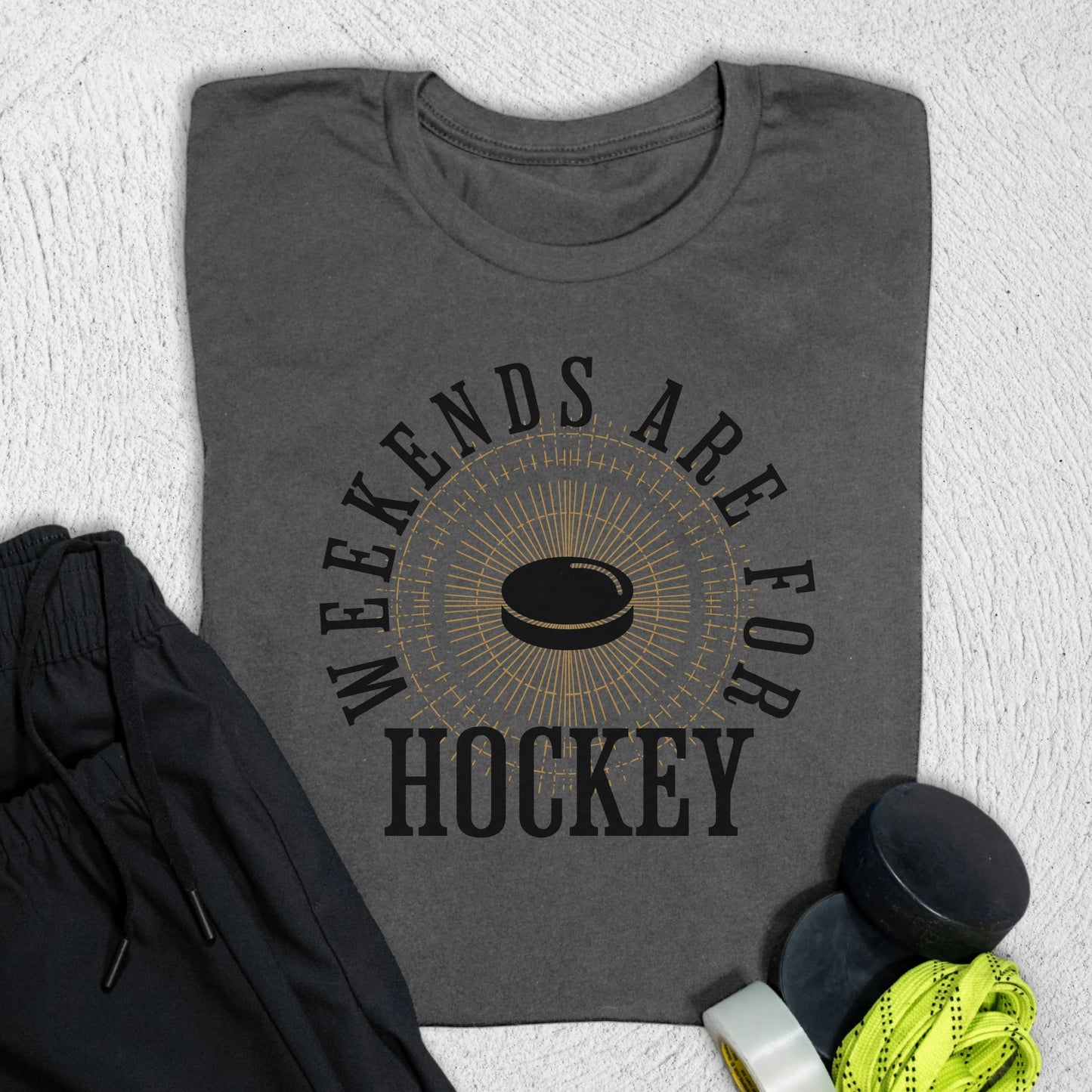 Weekends for Hockey T-Shirt Asphalt / S T-Shirt