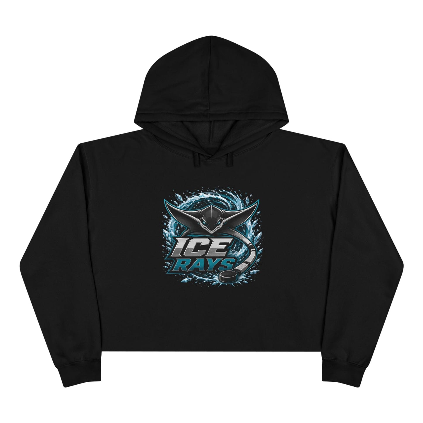 Women's Cropped Hoodie | Custom Name + Number Option XS / Black Hoodie