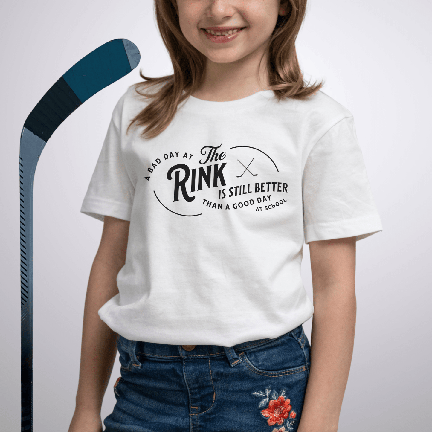 Youth A Bad Day at the Rink T-Shirt White / S Kids clothes