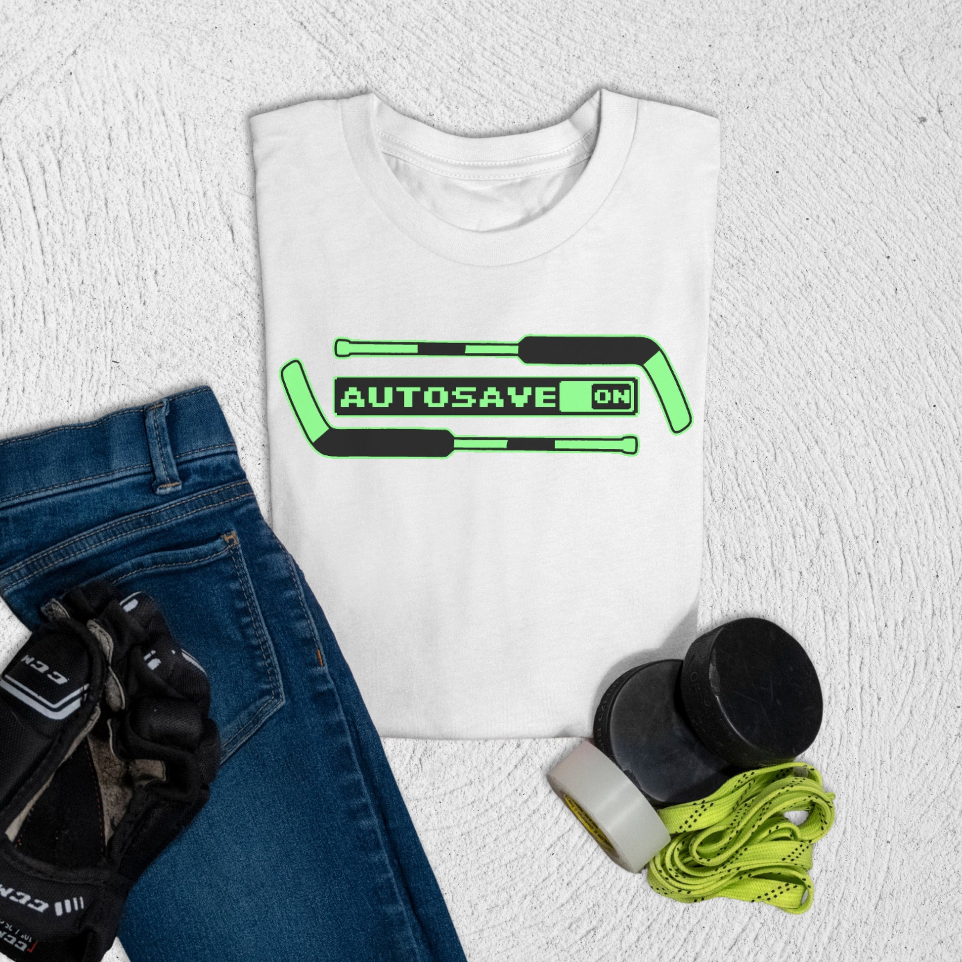 Youth Autosave Sticks T-Shirt White / S T-Shirt