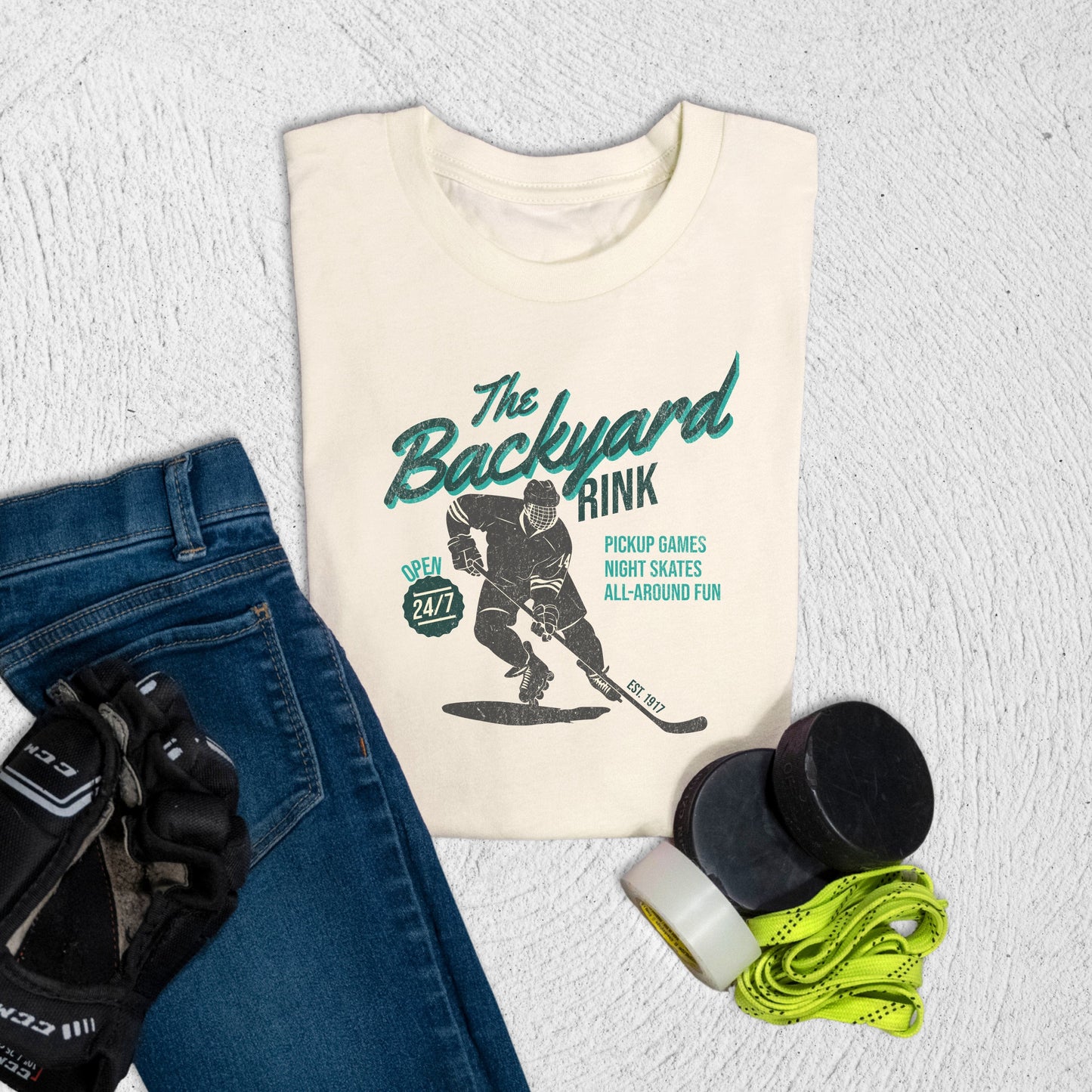 Youth Backyard Rink T-Shirt Natural / S T-Shirt