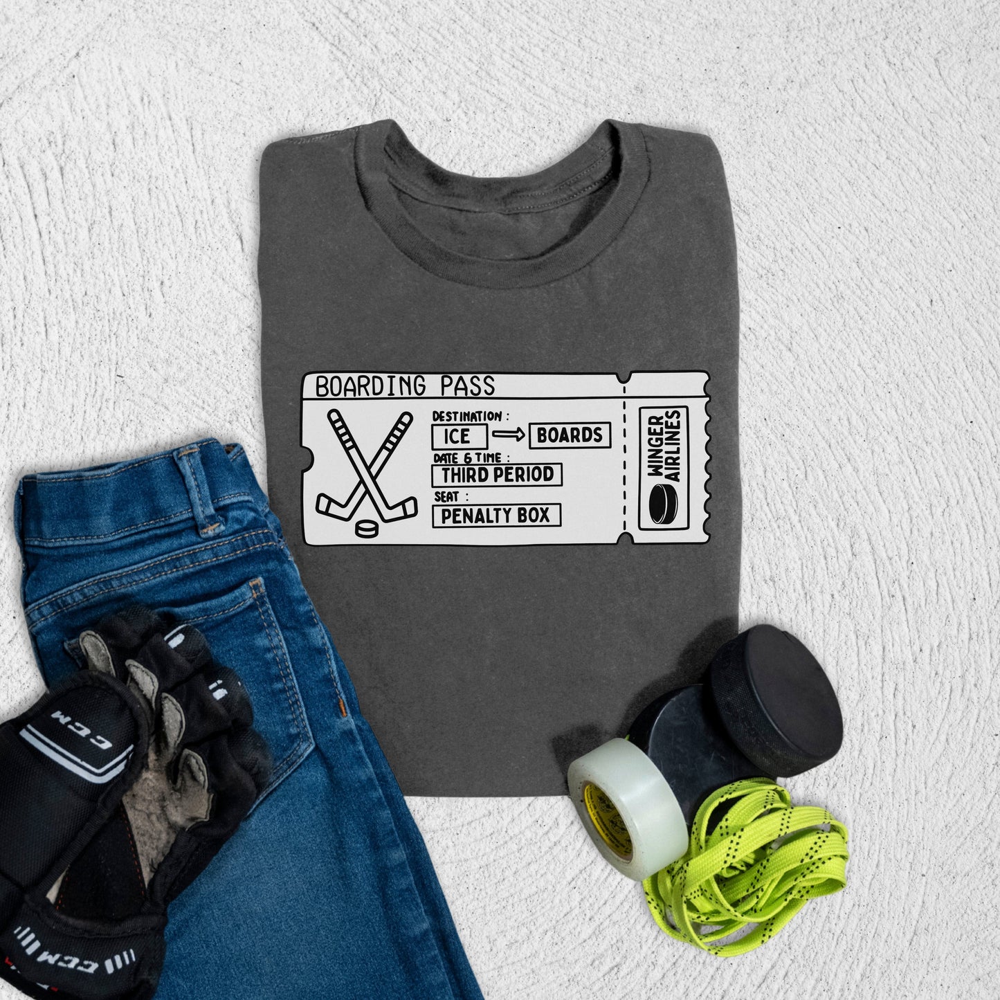 Youth Boarding Pass T-Shirt Asphalt / S T-Shirt