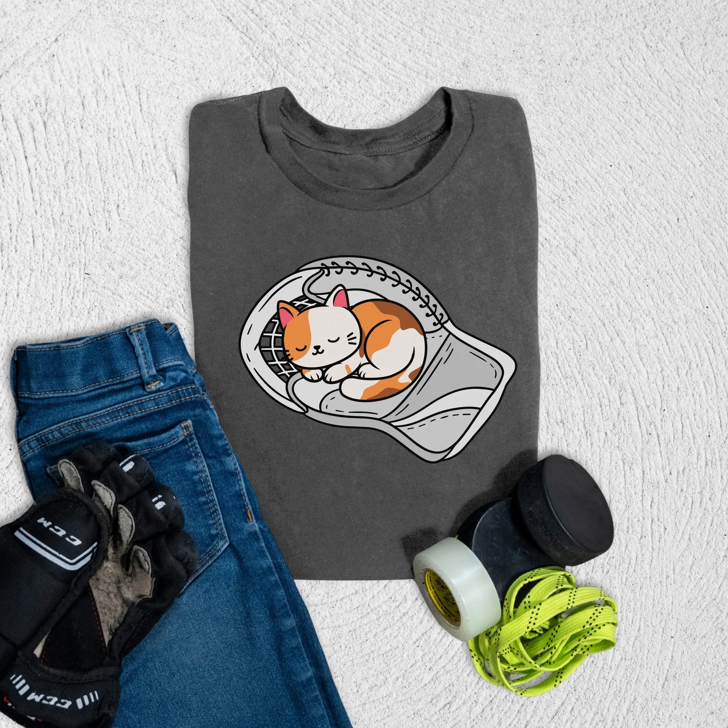 Youth Cat Nap T-Shirt S / Asphalt Kids clothes