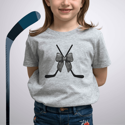 Youth Coquette Bow T-Shirt Athletic Heather / S Kids clothes
