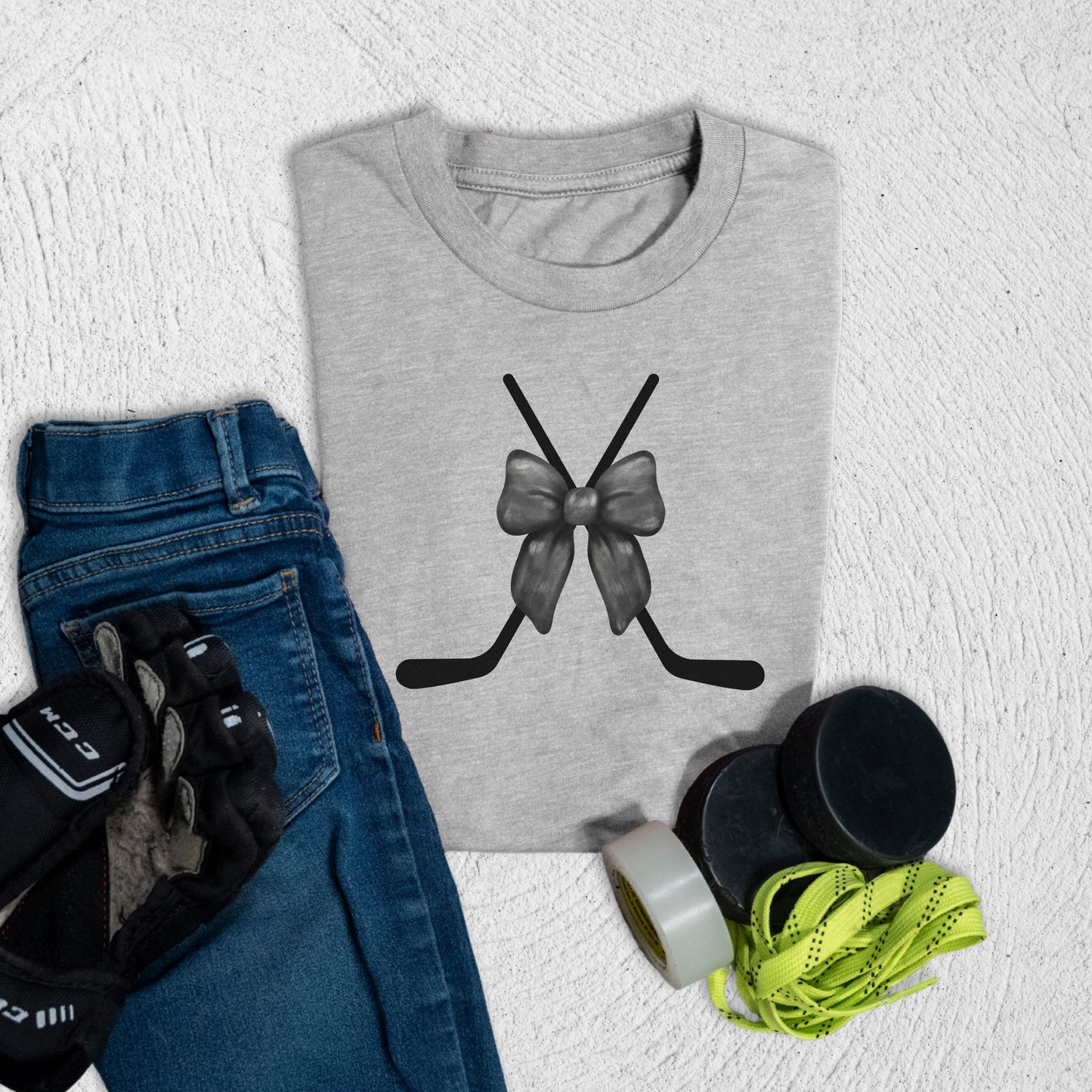 Youth Coquette Bow T-Shirt Athletic Heather / S T-Shirt