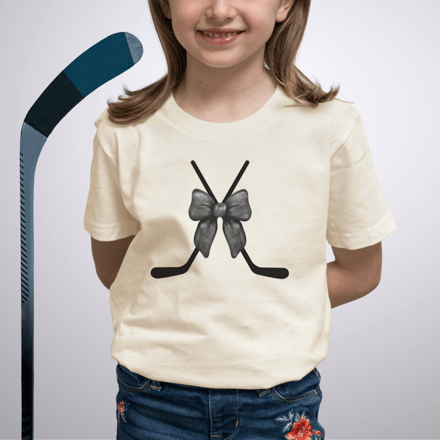 Youth Coquette Bow T-Shirt Natural / S Kids clothes