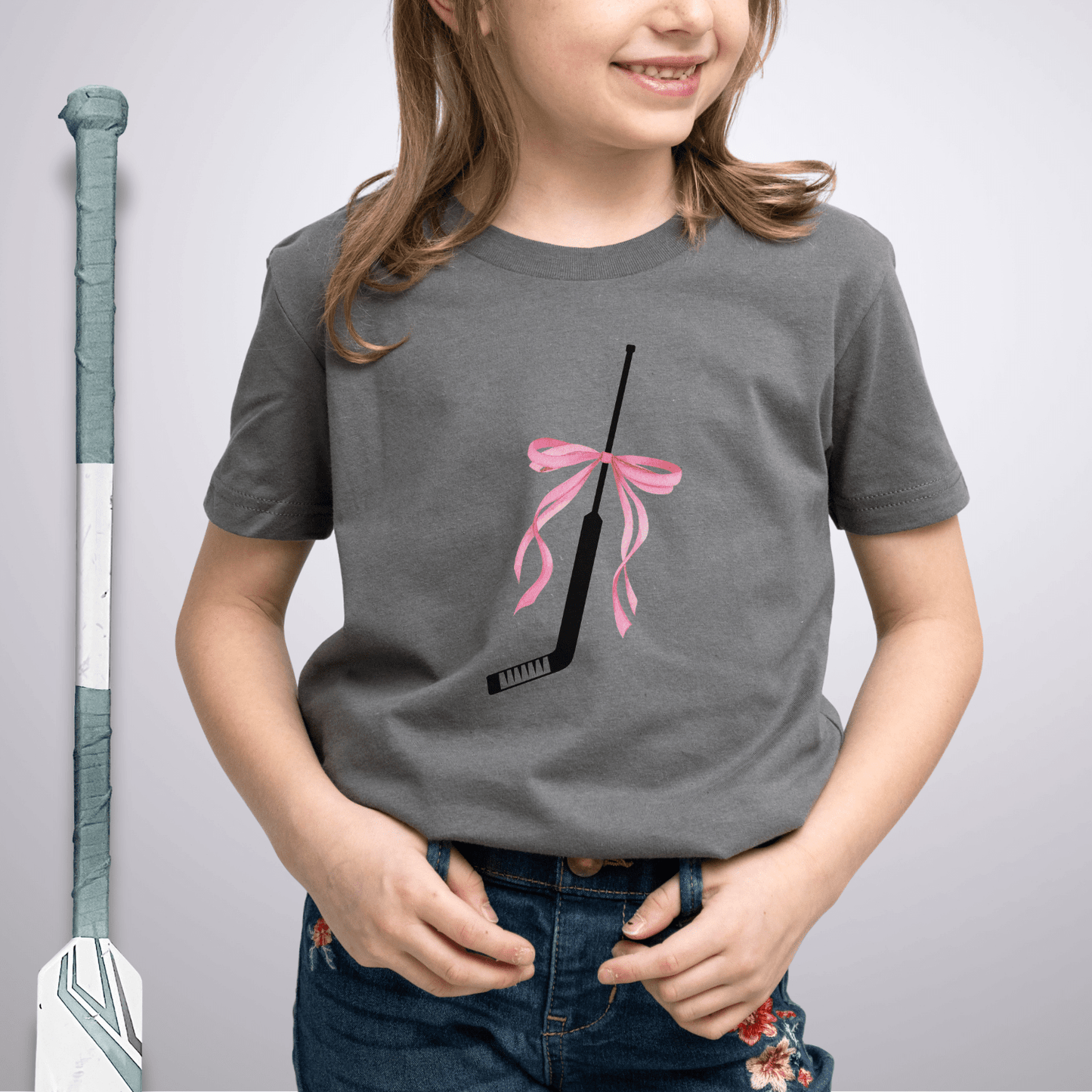 Youth Coquette Goalie Stick T-Shirt Asphalt / S Kids clothes