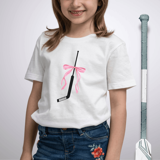 Youth Coquette Goalie Stick T-Shirt White / S Kids clothes