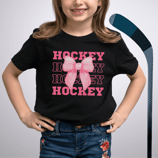 Youth Coquette Hockey T-Shirt Black / S Kids clothes