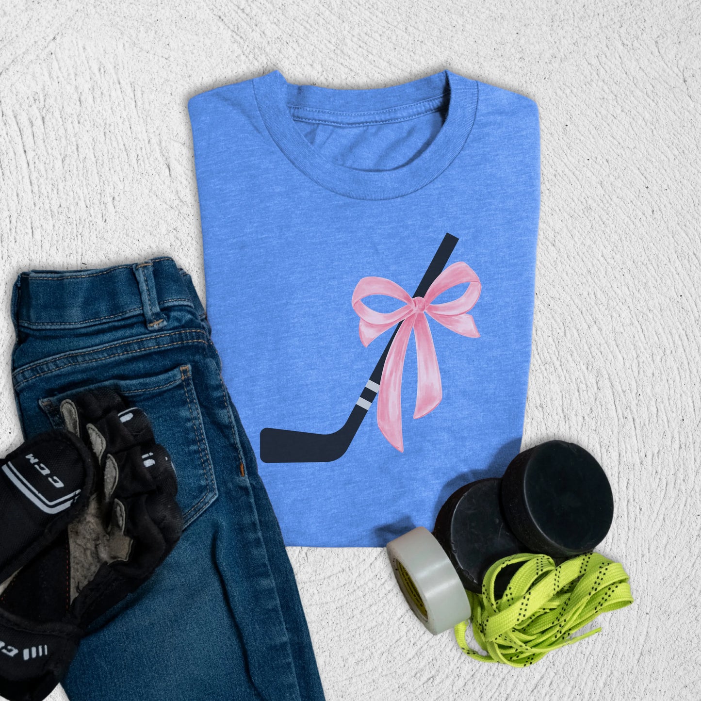 Youth Coquette Stick T-Shirt Heather Columbia Blue / S Kids clothes