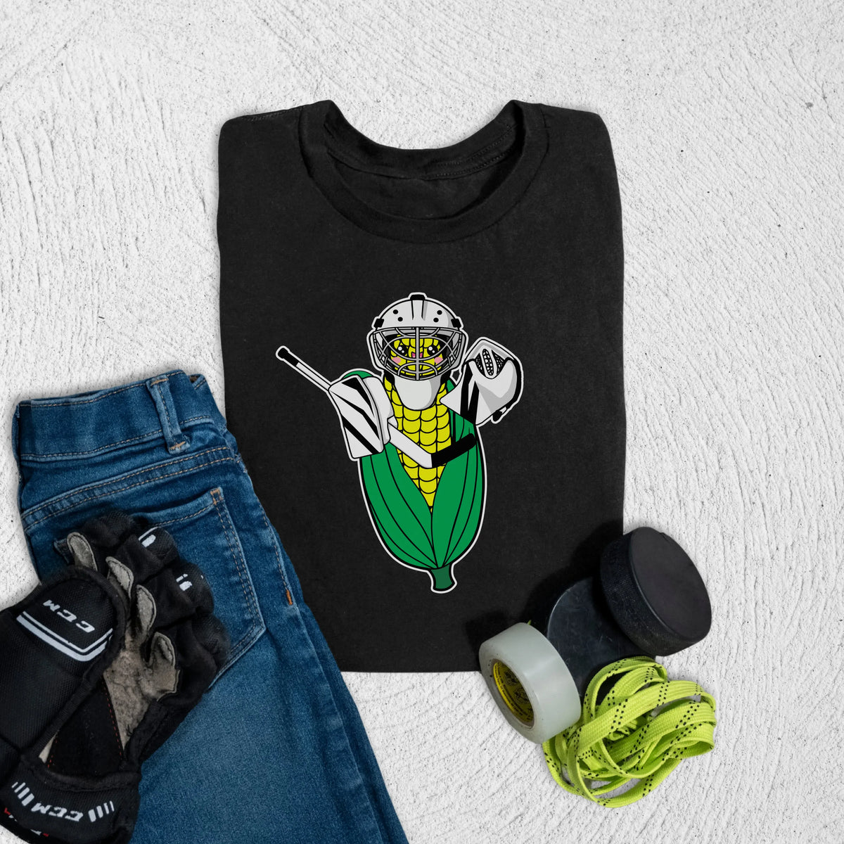 Youth Corn T-Shirt Black / S Kids clothes