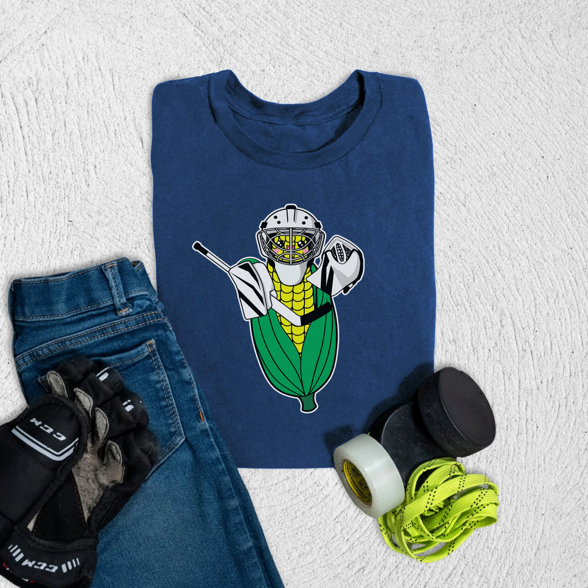 Youth Corn T-Shirt Navy / S Kids clothes