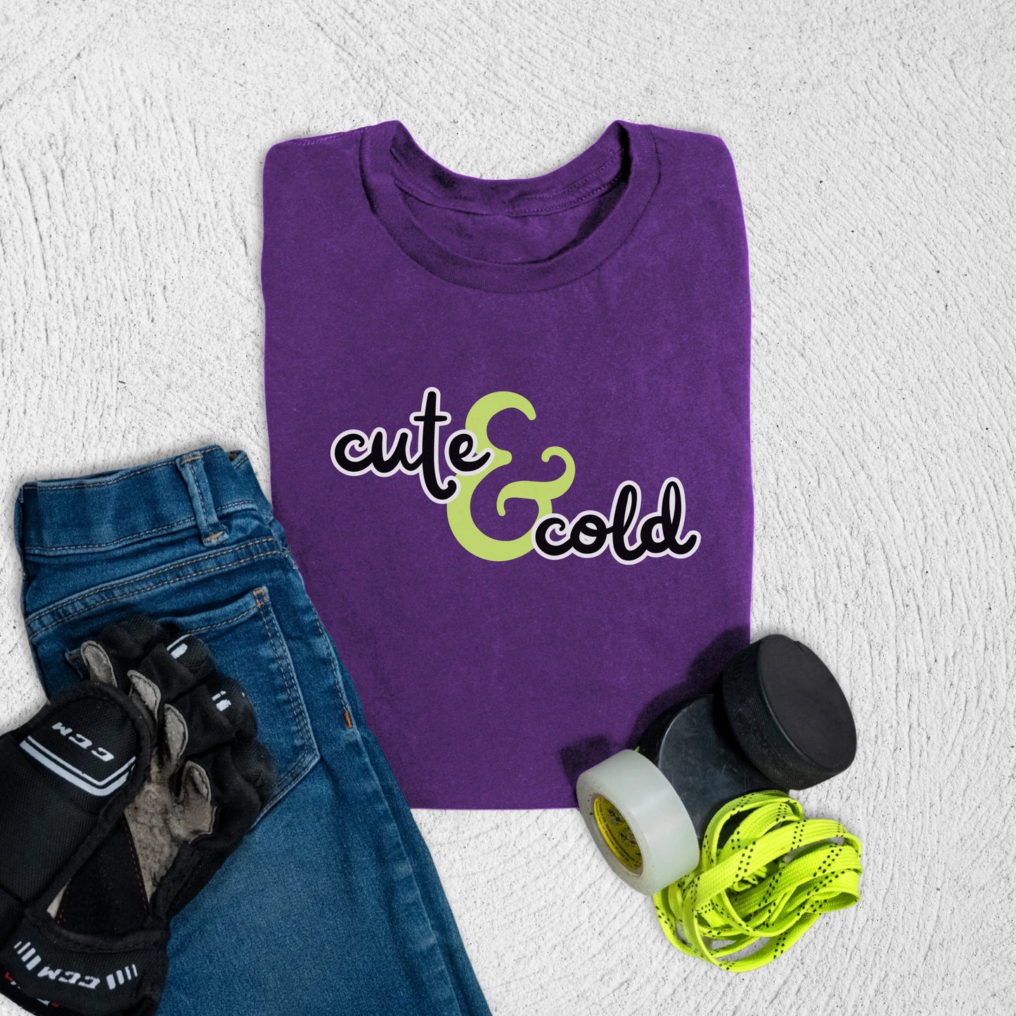Youth Cute & Cold T-Shirt S / Team Purple Kids clothes