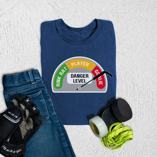 Youth Danger Level T-Shirt S / Navy Kids clothes