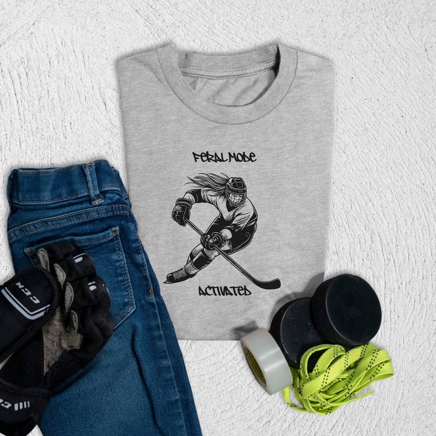 Youth Feral Mode T-Shirt Athletic Heather / S T-Shirt