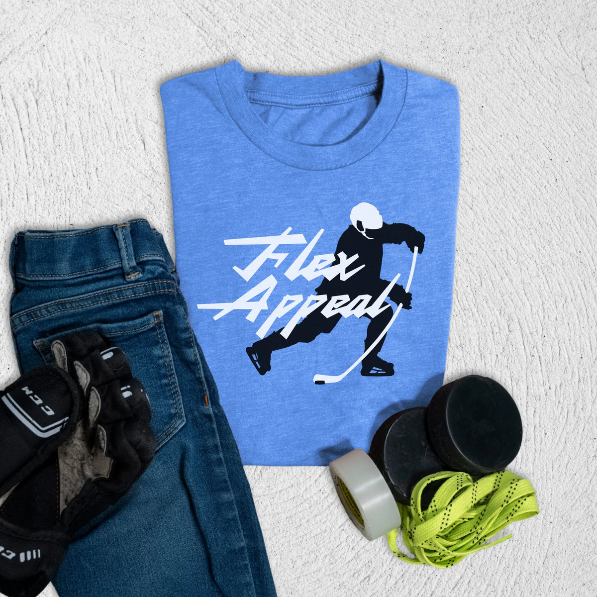 Youth Flex Appeal T-Shirt S / Heather Columbia Blue Kids clothes