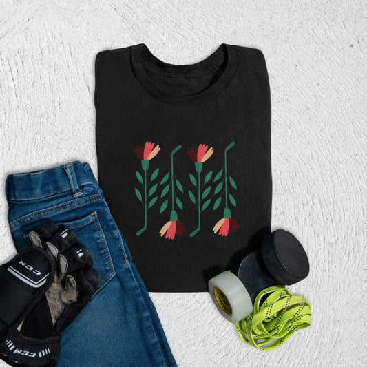 Youth Floral T-Shirt S / Black Kids clothes