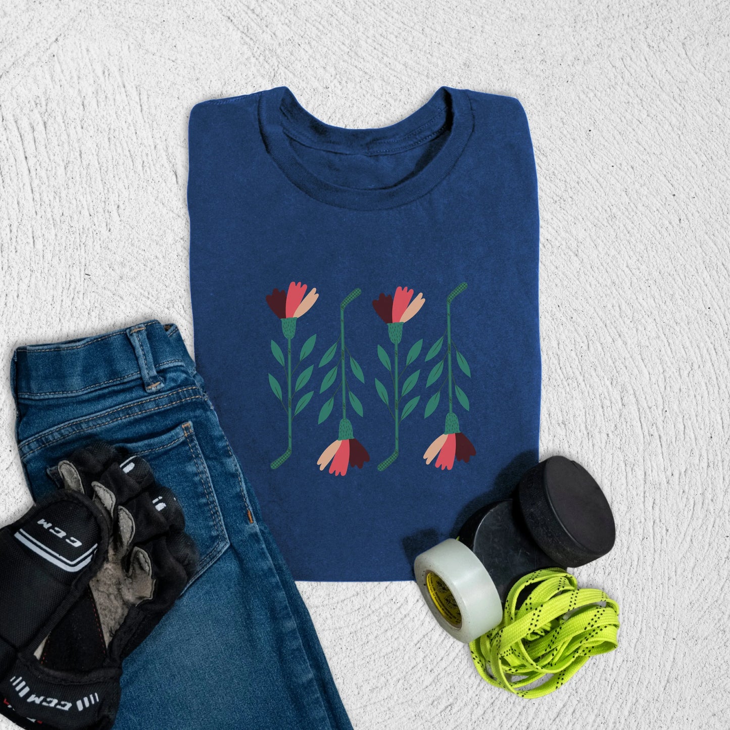 Youth Floral T-Shirt S / Navy Kids clothes