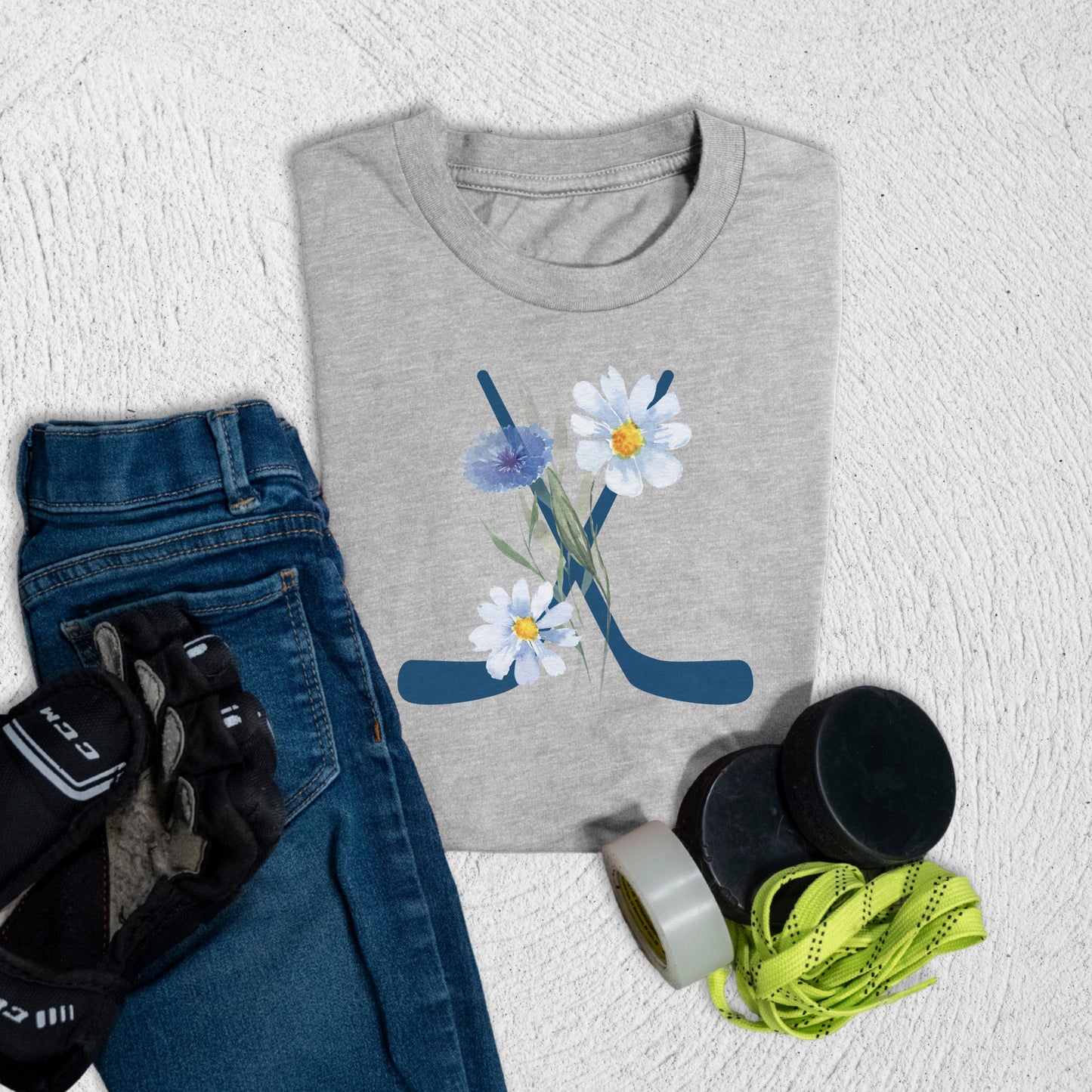 Youth Flower Sticks T-Shirt Athletic Heather / S T-Shirt