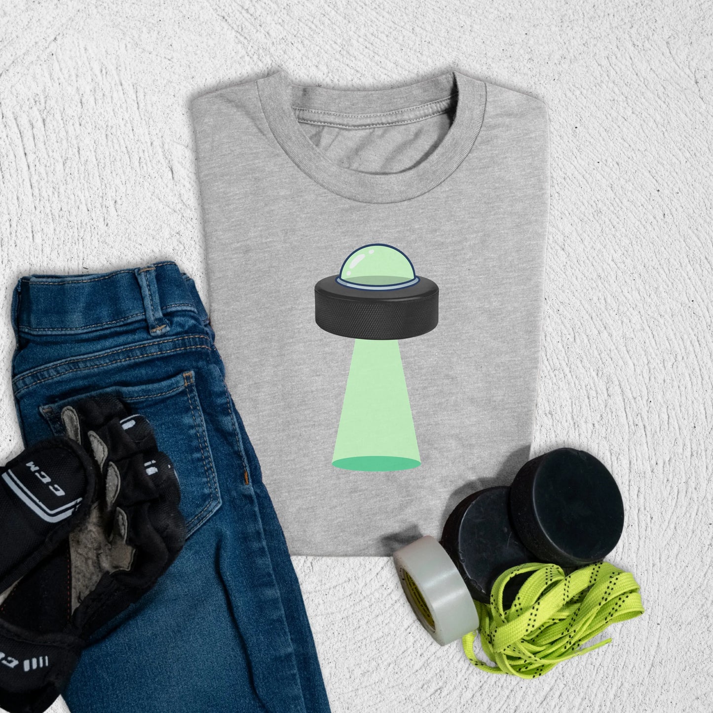 Youth Flying Saucer T-Shirt S / Athletic Heather Kids clothes