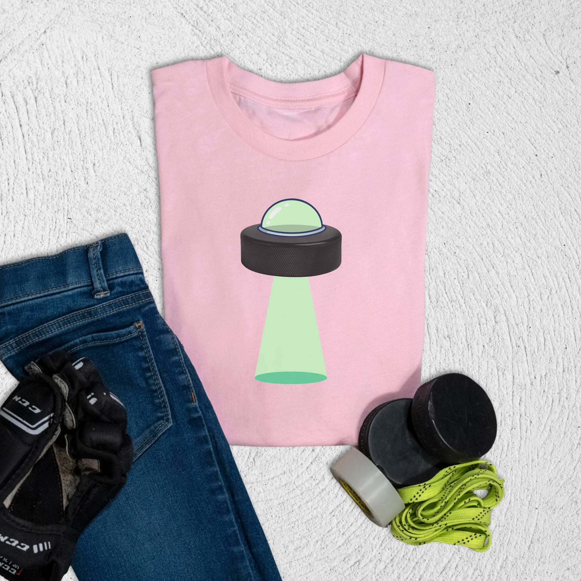 Youth Flying Saucer T-Shirt S / Pink Kids clothes