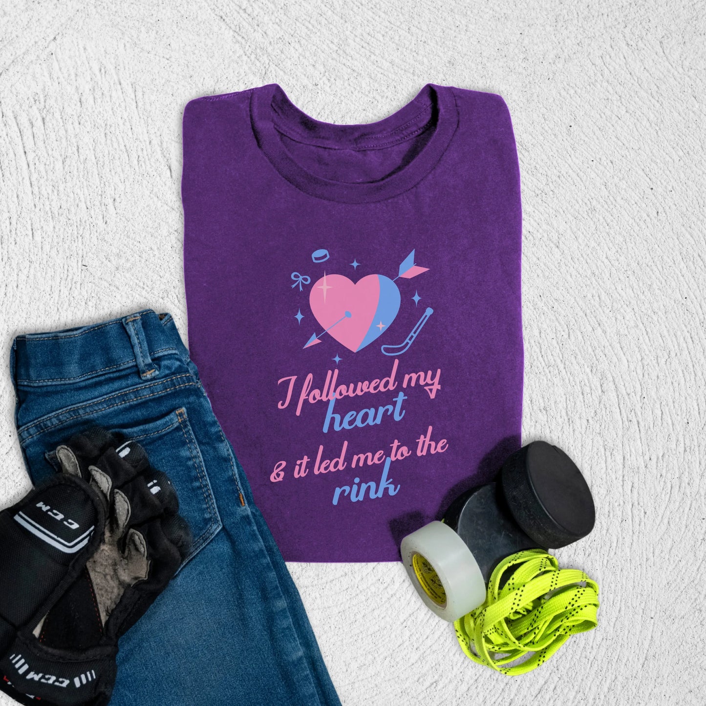 Youth Follow Your Heart T-Shirt S / Team Purple Kids clothes