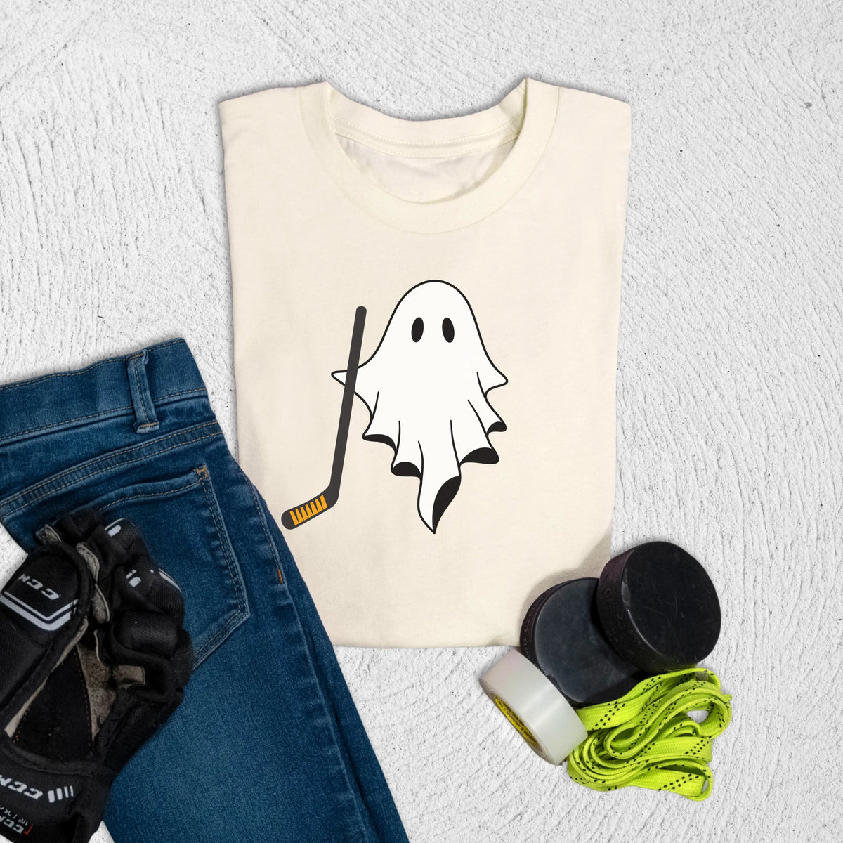 Youth Ghostie On Ice T-Shirt S / Natural Kids clothes