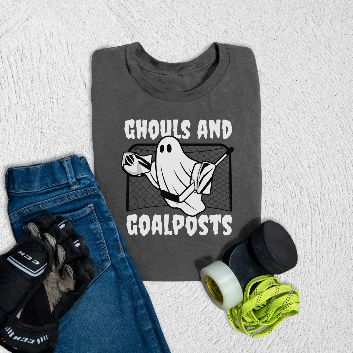 Youth Ghouls and Goalposts T-Shirt S / Asphalt Kids clothes