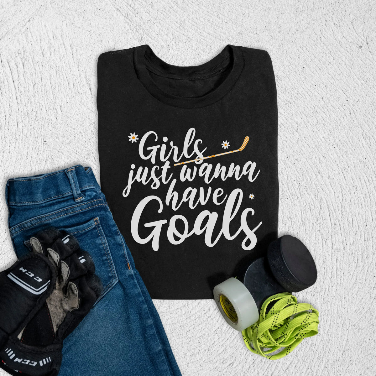 Youth Girls Want Goals T-Shirt S / Black Kids clothes