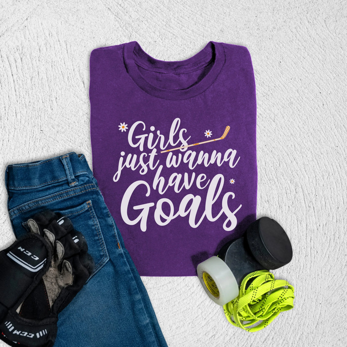 Youth Girls Want Goals T-Shirt S / Team Purple Kids clothes