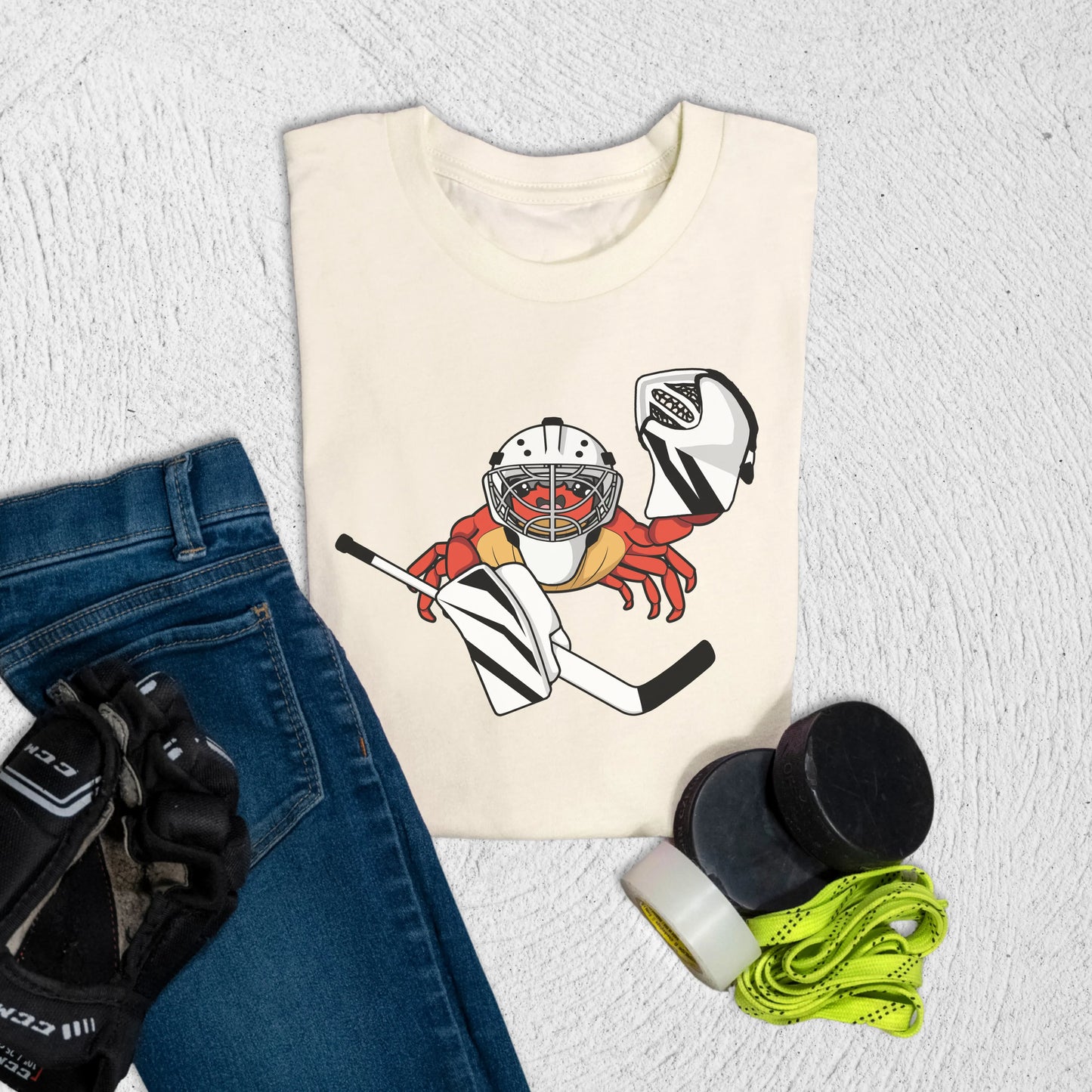 Youth Goalie Crab T-Shirt Natural / S Kids clothes