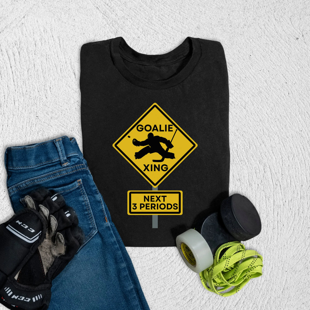 Youth Goalie Crossing T-Shirt S / Black Kids clothes
