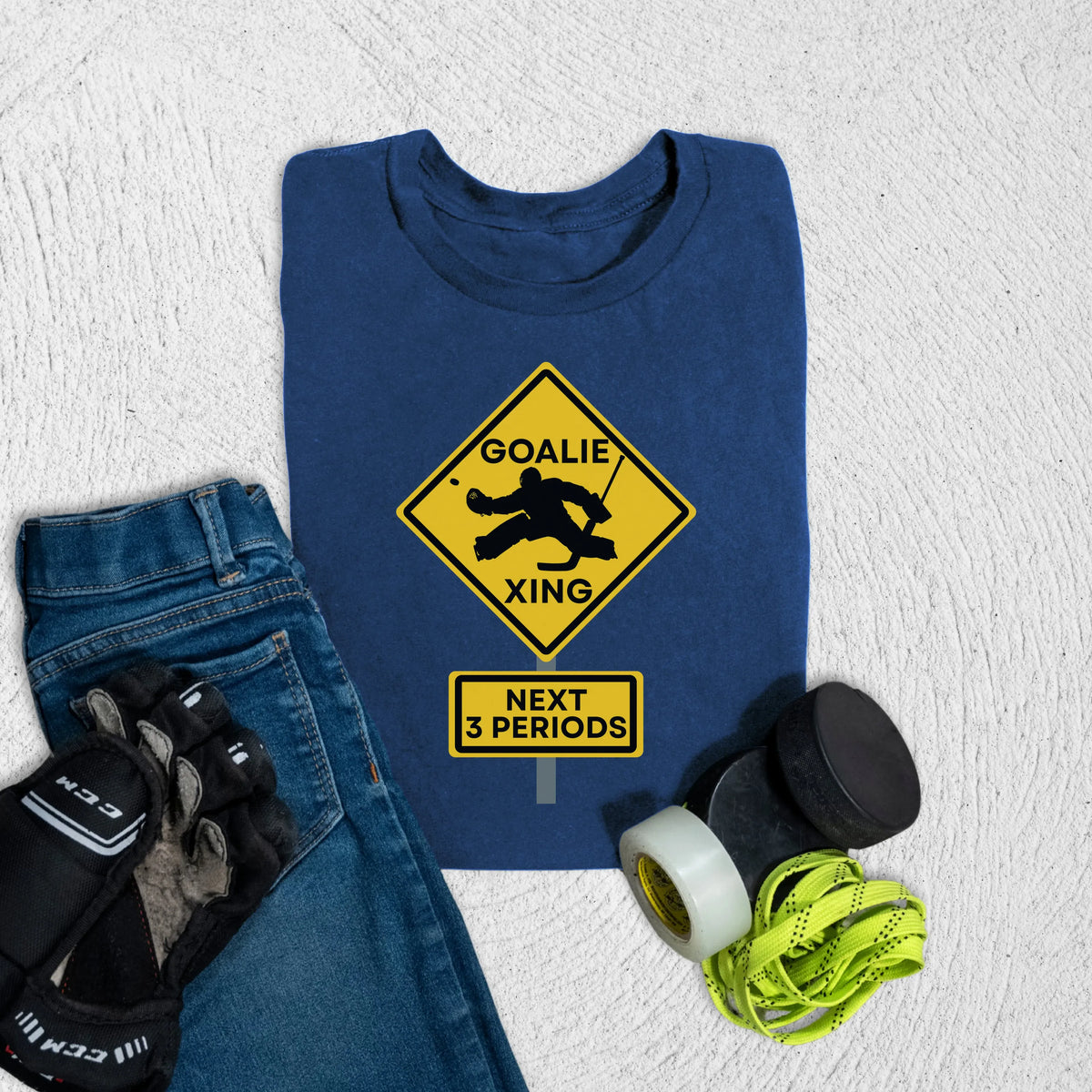 Youth Goalie Crossing T-Shirt S / Navy Kids clothes