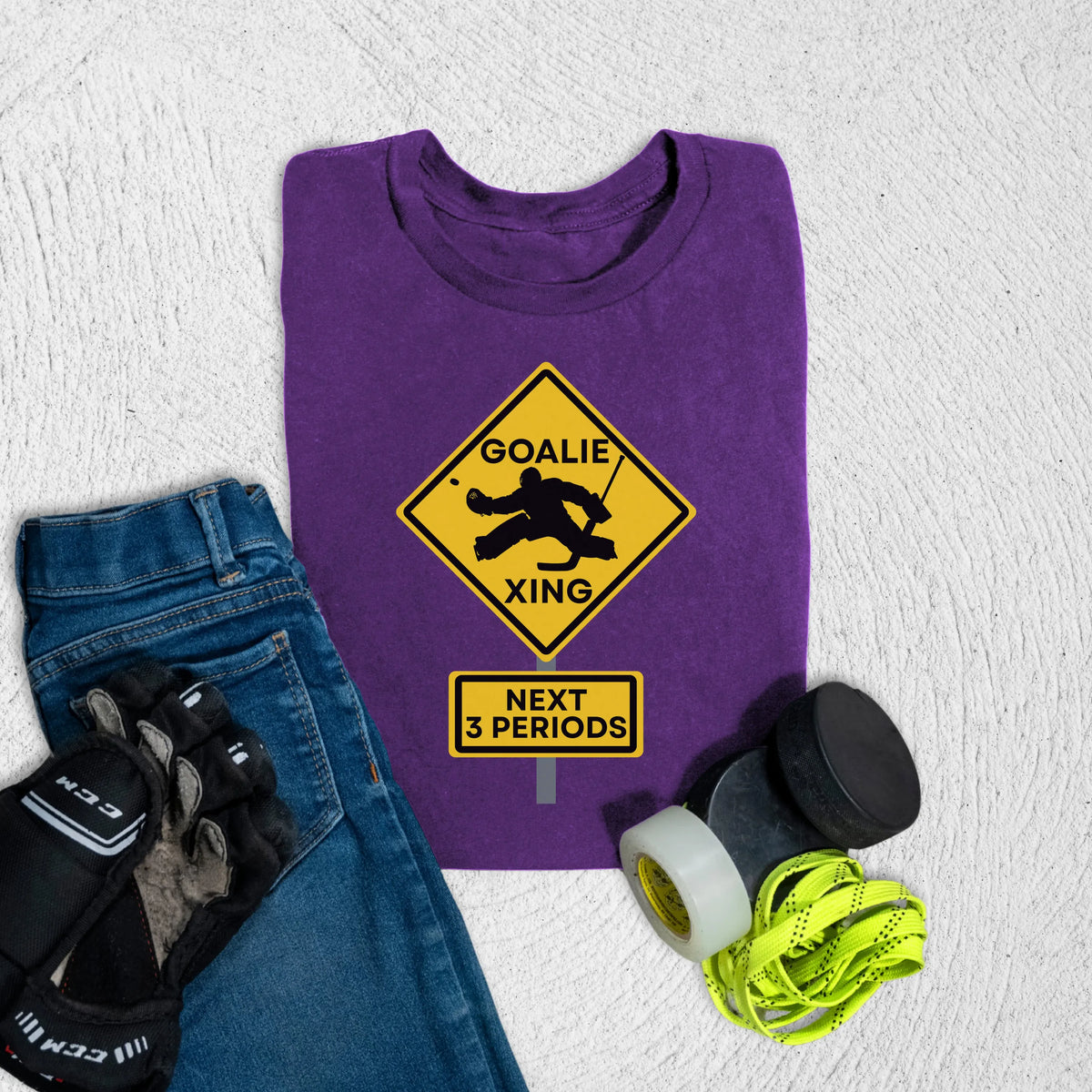 Youth Goalie Crossing T-Shirt S / Team Purple Kids clothes