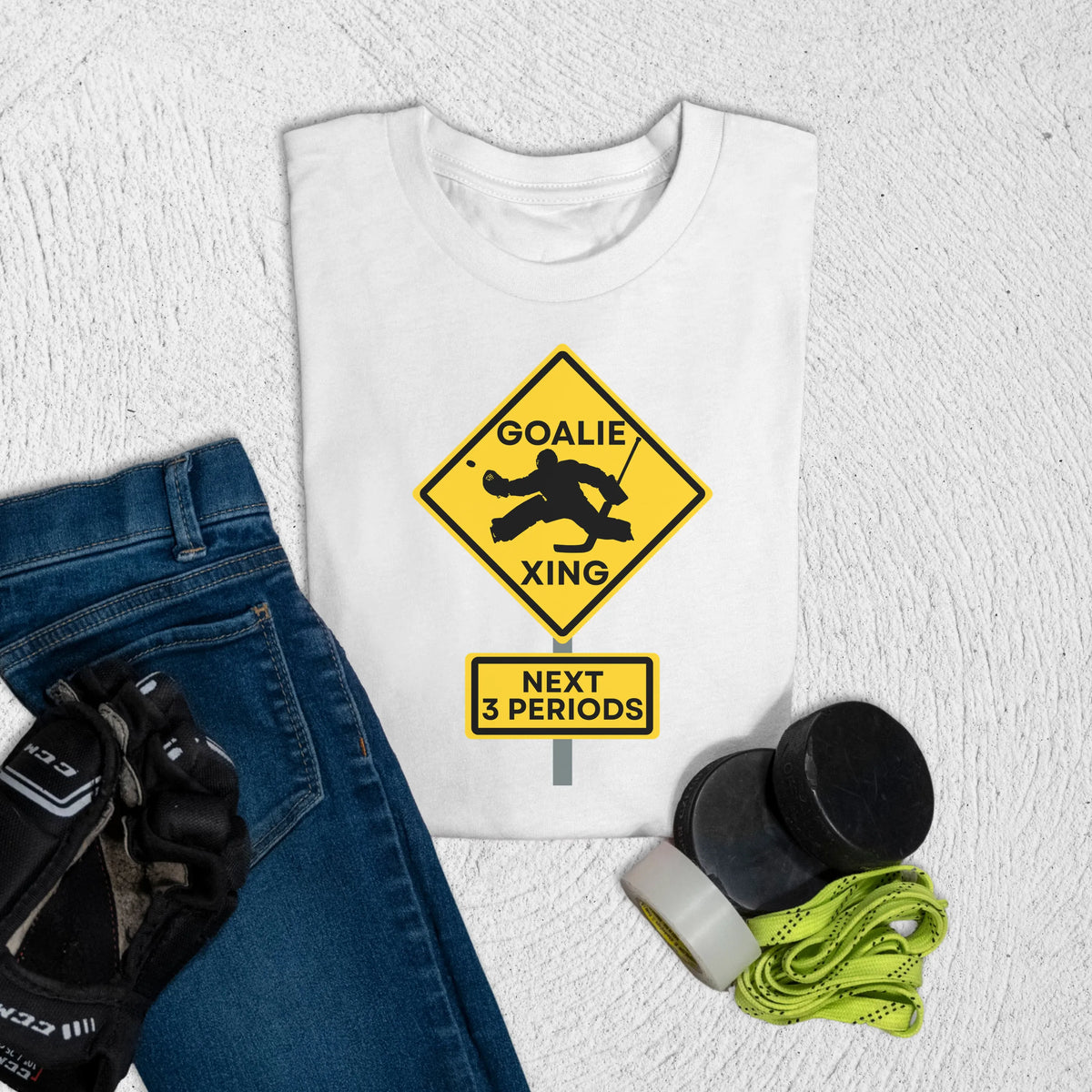 Youth Goalie Crossing T-Shirt S / White Kids clothes