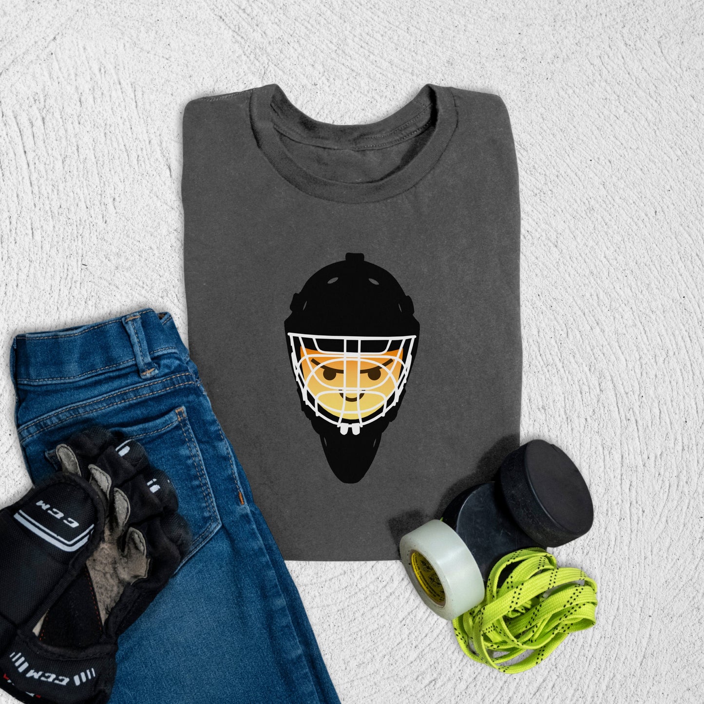 Youth Goalie Emoji T-Shirt Asphalt / S T-Shirt