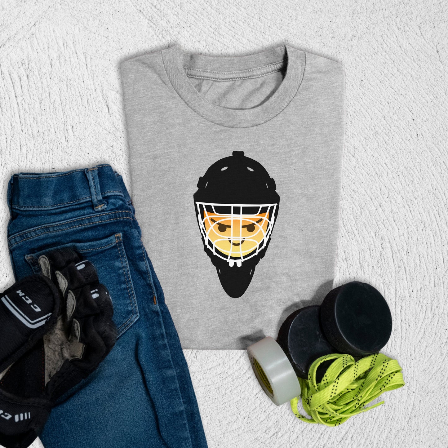 Youth Goalie Emoji T-Shirt Athletic Heather / S T-Shirt