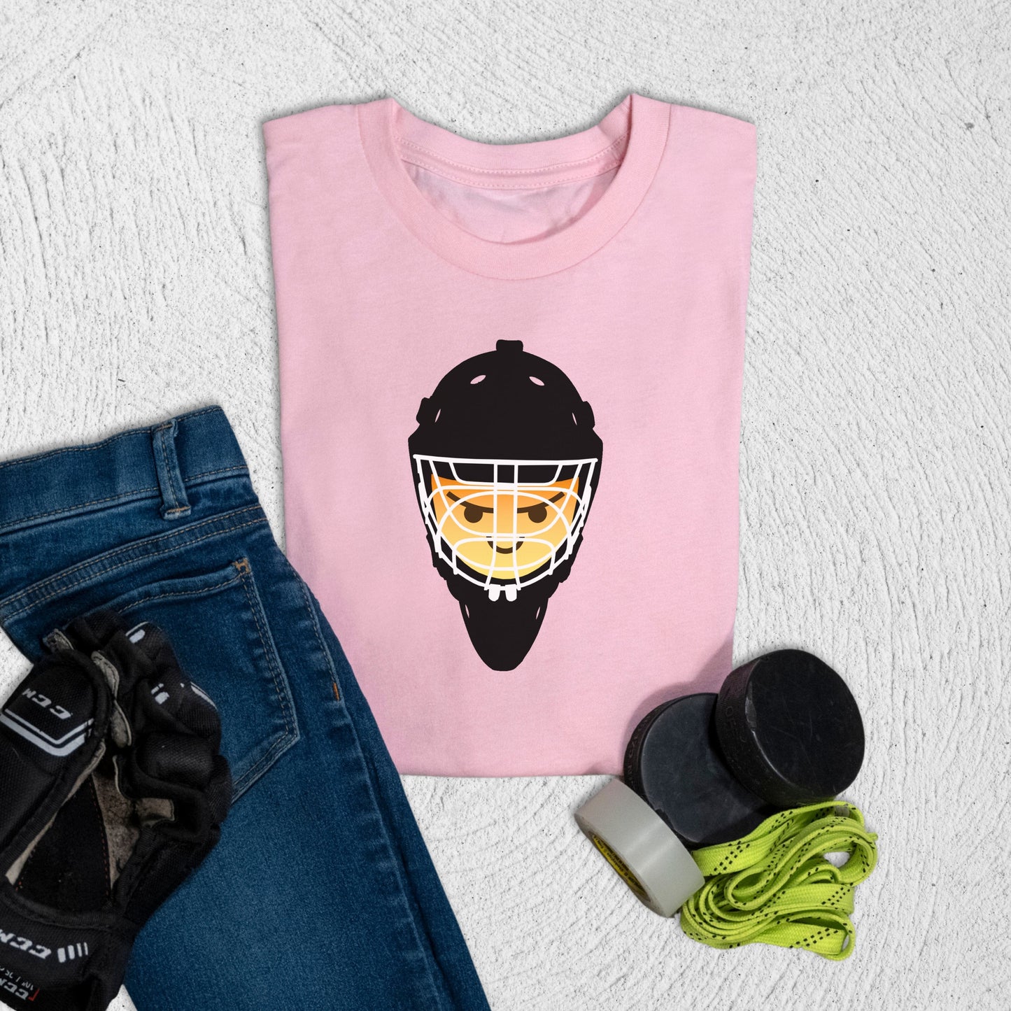 Youth Goalie Emoji T-Shirt Pink / M T-Shirt
