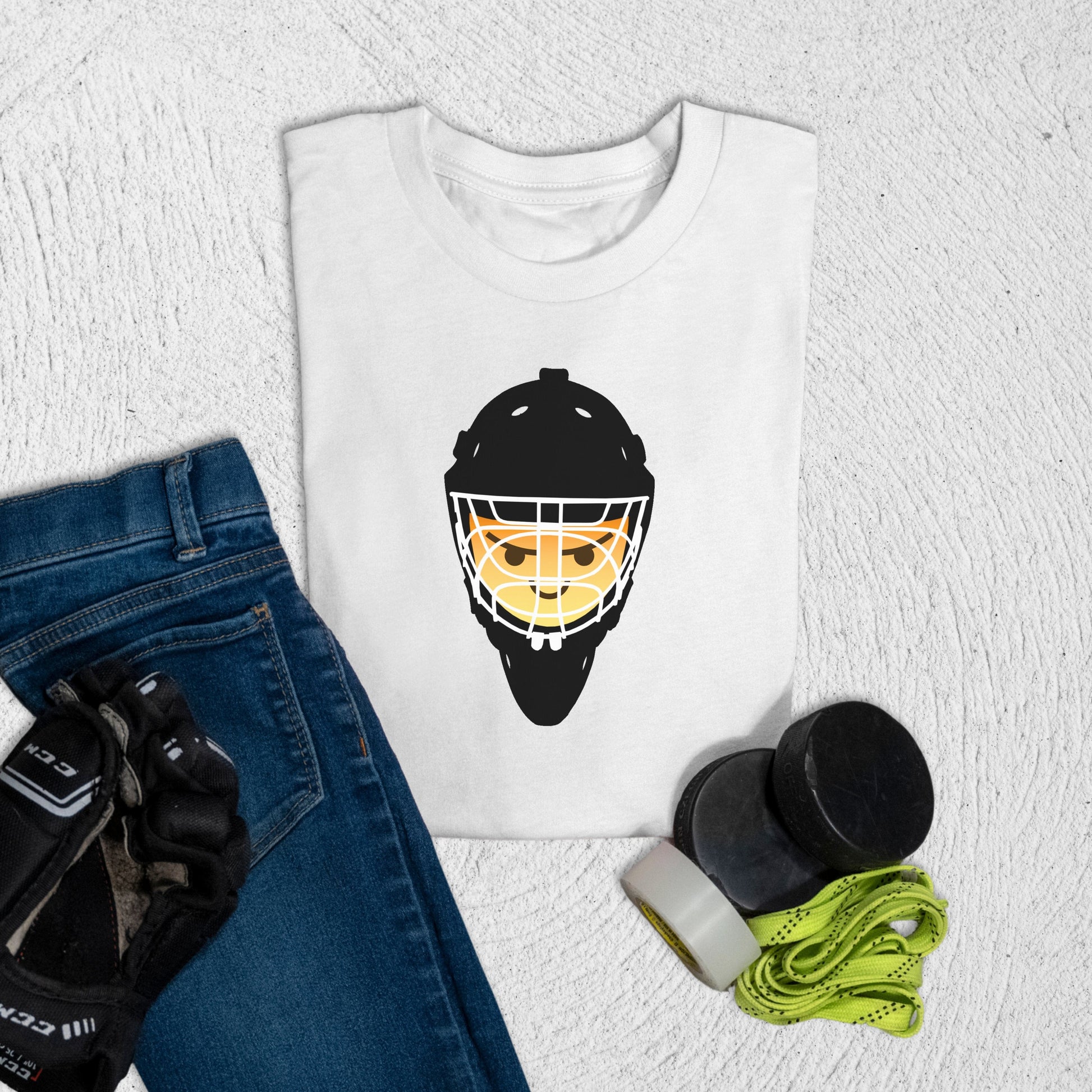 Youth Goalie Emoji T-Shirt White / S T-Shirt