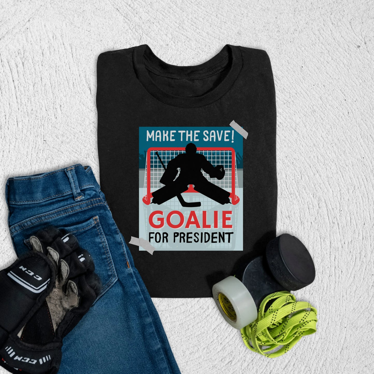 Youth Goalie for President T-Shirt Black / S Kids clothes