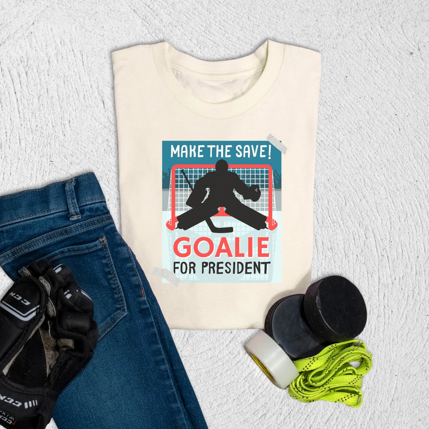 Youth Goalie for President T-Shirt Natural / S Kids clothes