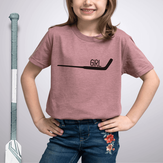 Youth Goalie Girl T-Shirt Heather Mauve / S Kids clothes
