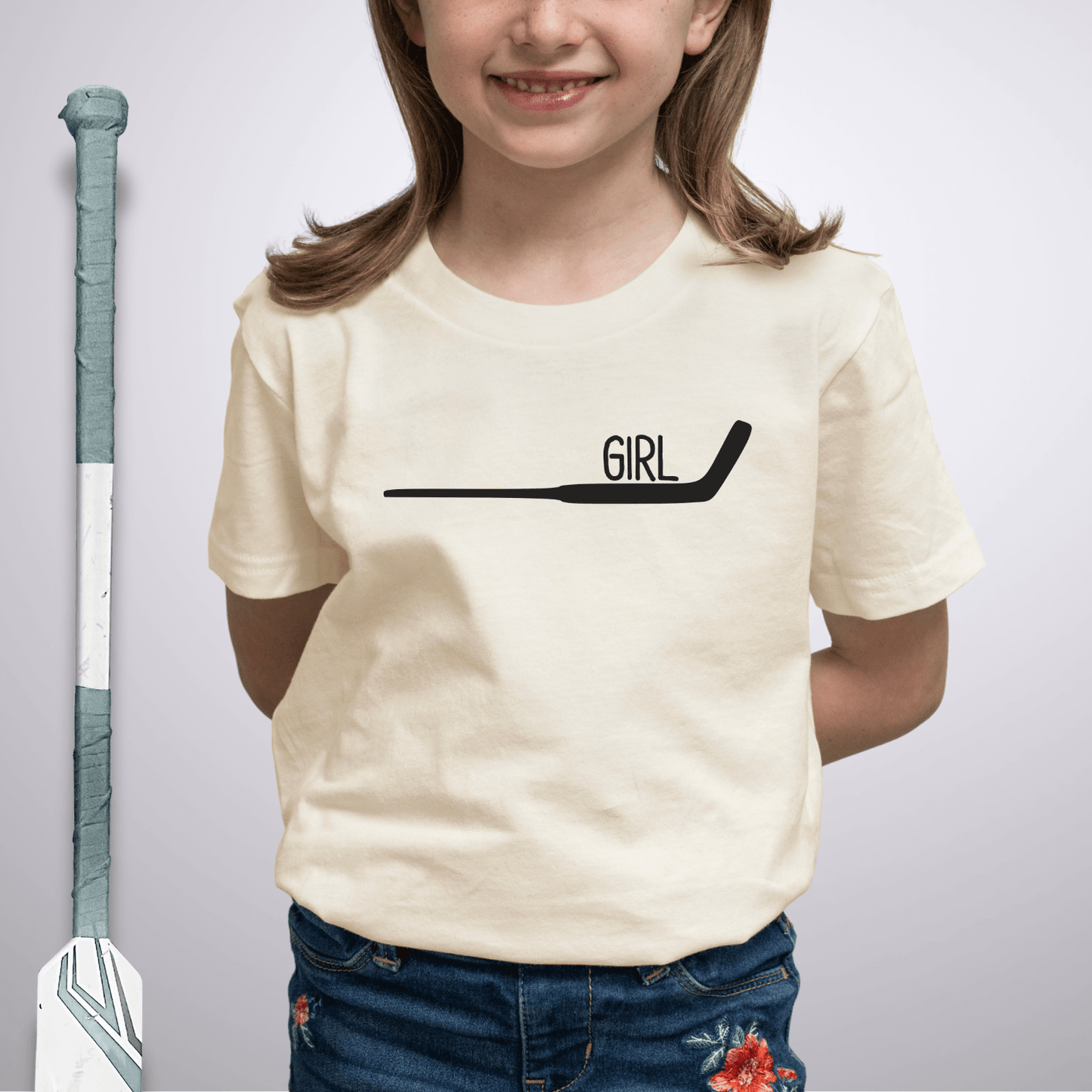 Youth Goalie Girl T-Shirt Natural / S Kids clothes