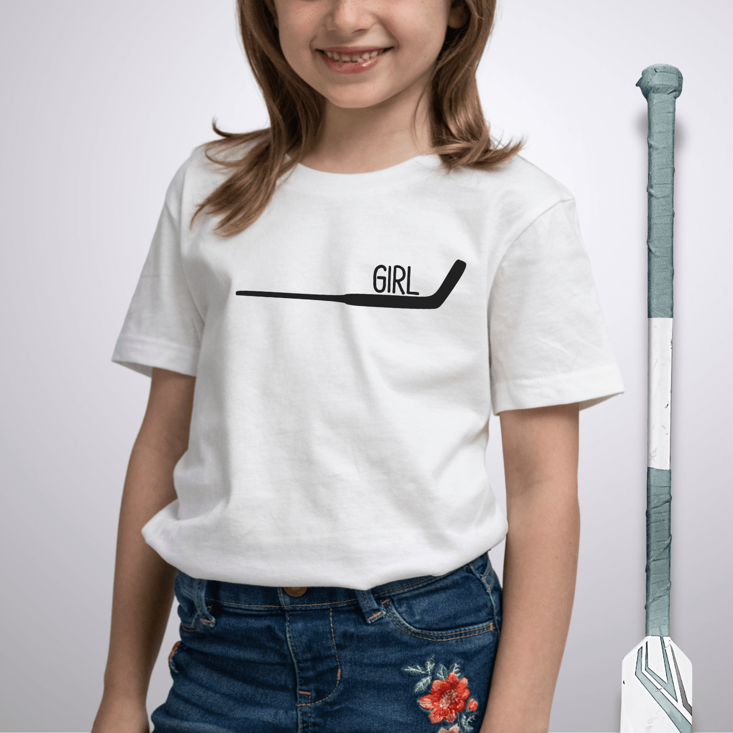 Youth Goalie Girl T-Shirt White / S Kids clothes