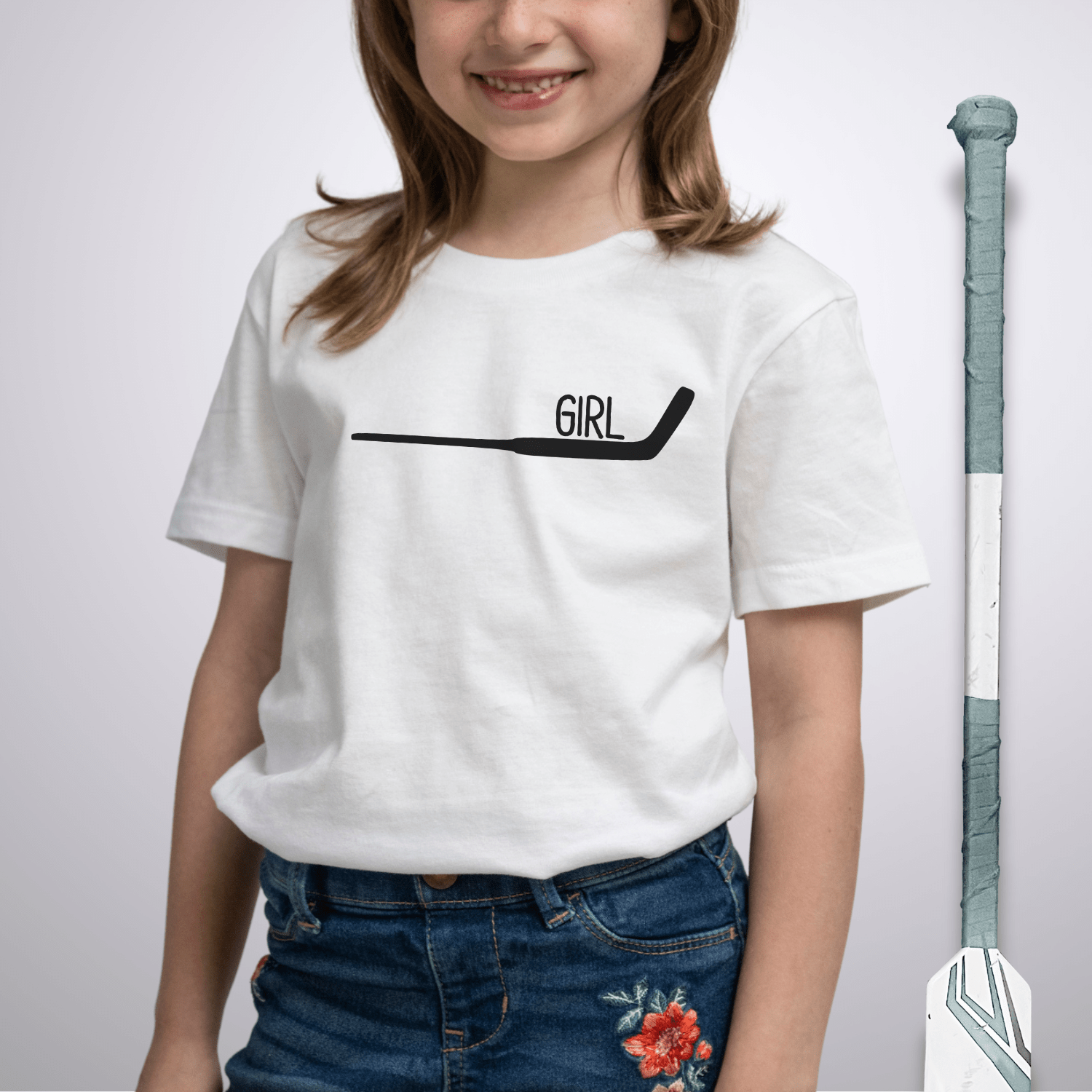 Youth Goalie Girl T-Shirt White / S Kids clothes