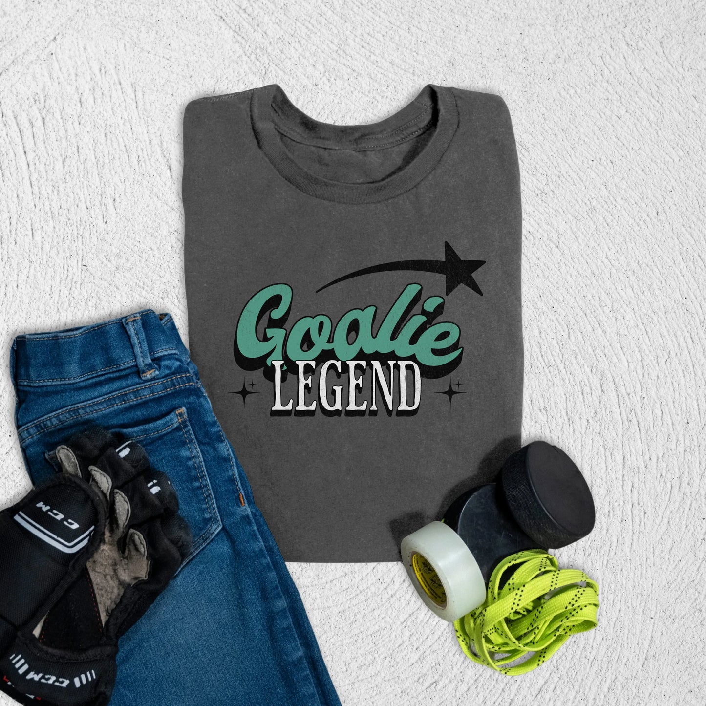 Youth Goalie Legend T-Shirt S / Asphalt Kids clothes